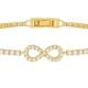 18K Gold Plated Sparkling Infinity Tennis Bracelet